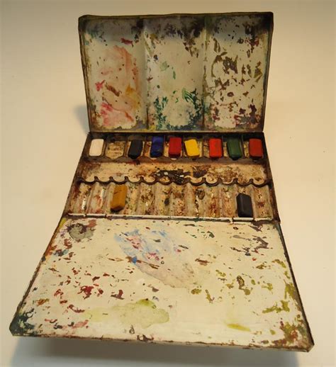 artist watercolor metal box small|metal watercolor boxes.